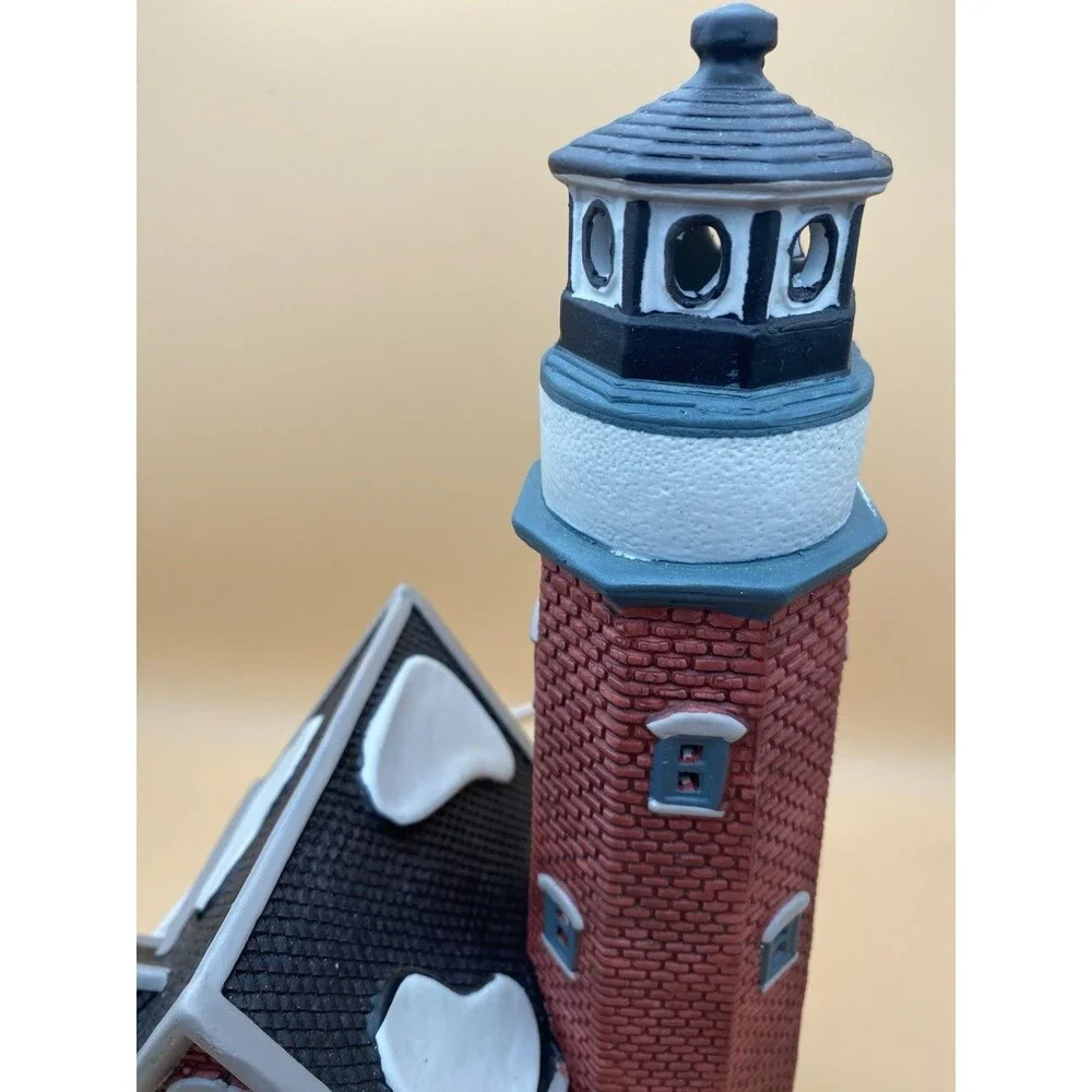 VTG LEMAX PLYMOUTH CORNERS 1997 CHRISTMAS VILLAGE ROCKY POINT LIGHTHOUSE #75245